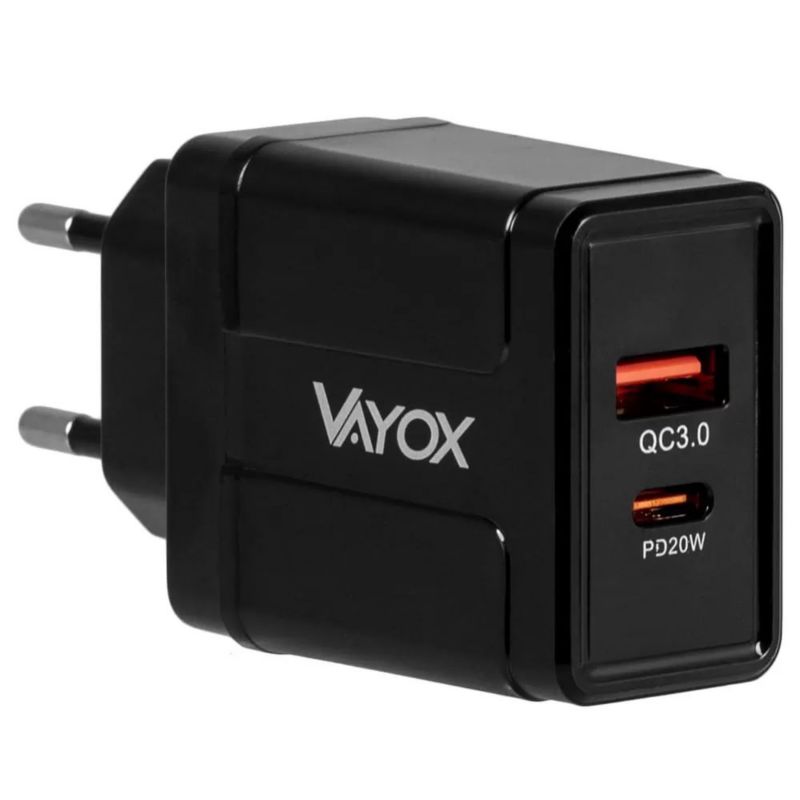 Ładowarka sieciowa Vayox VA0007 Premium Line USB (Quick Charge 3.0) + USB-C (PD) 38W 1szt.