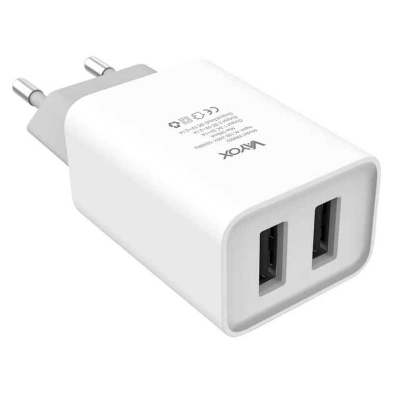 Ładowarka sieciowa Vayox VA0052micro 2x USB 2,1A + kabel Micro USB 1m 1szt.