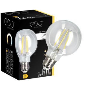 Żarówka dekoracyjna Edo Dari LED Filament, 7W, E27, 3000K, 806lm, 230V, CLEAR G80, EDO777631  1 szt.