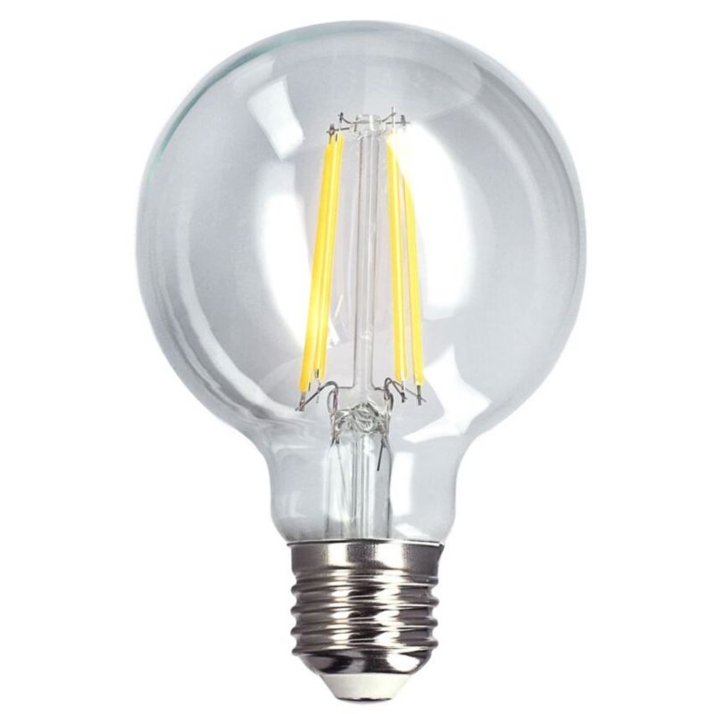 Żarówka dekoracyjna Edo Dari LED Filament 8W, E27, 4000K, 1055lm, 230V, CLEAR G80, EDO777634  1 szt.