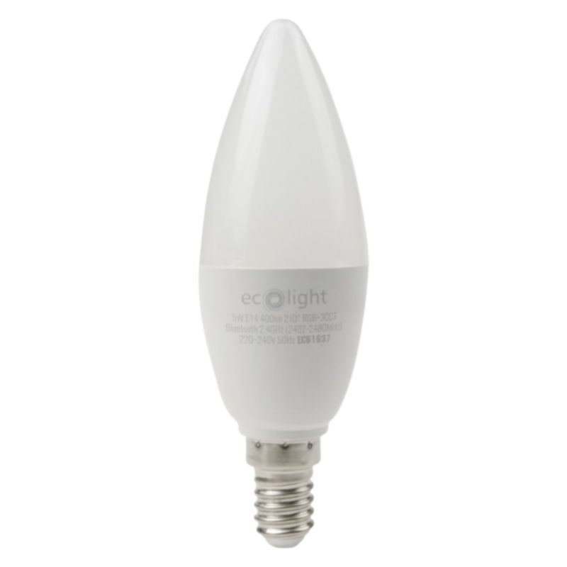 Żarówka Eco Light EC61637 LED E14 5W RGB+CCT Tuya Smart Bluetooth 1 szt