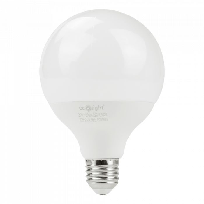 Żarówka Eco-Light LED G95 E27 20W 6500K biała zimna 1 szt