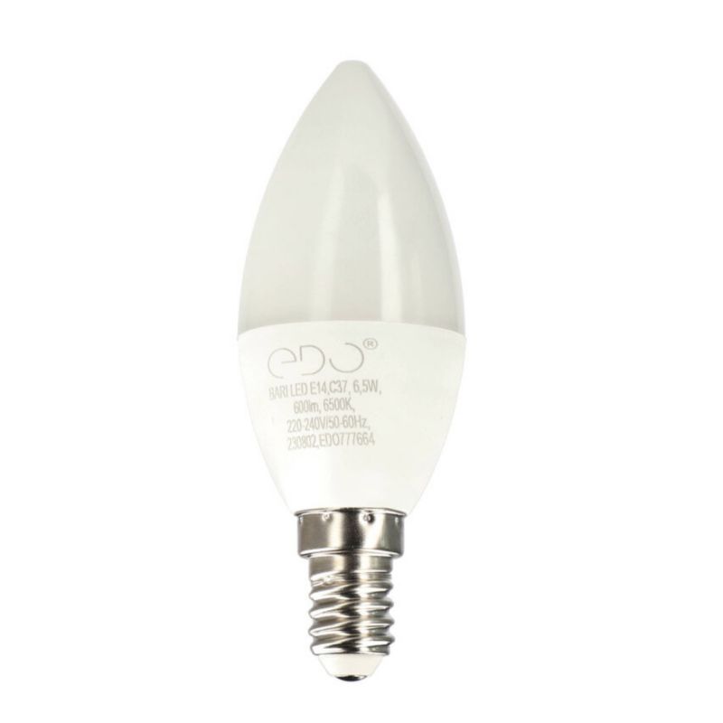 Żarówka Edo Bari LED 6,5W CW świeczka, E14, 6500K, 600lm, 220-240V EDO777664  1 szt.