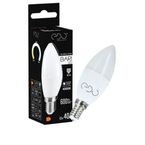 Żarówka Edo Bari LED 6,5W NW świeczka, E14, 4000K, 600lm, 220-240V EDO777663  1 szt.