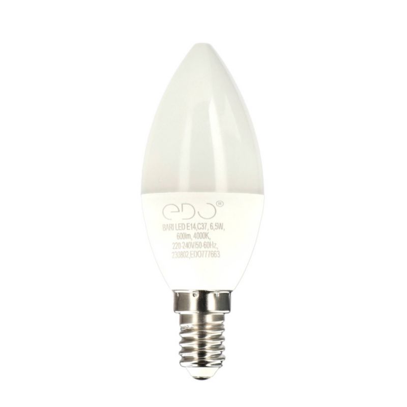 Żarówka Edo Bari LED 6,5W NW świeczka, E14, 4000K, 600lm, 220-240V EDO777663  1 szt.
