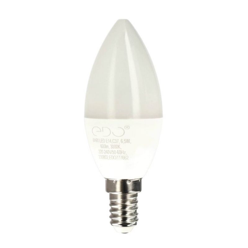 Żarówka Edo Bari LED 6,5W WW świeczka, E14, 3000K, 600lm, 220-240V EDO777662  1 szt.