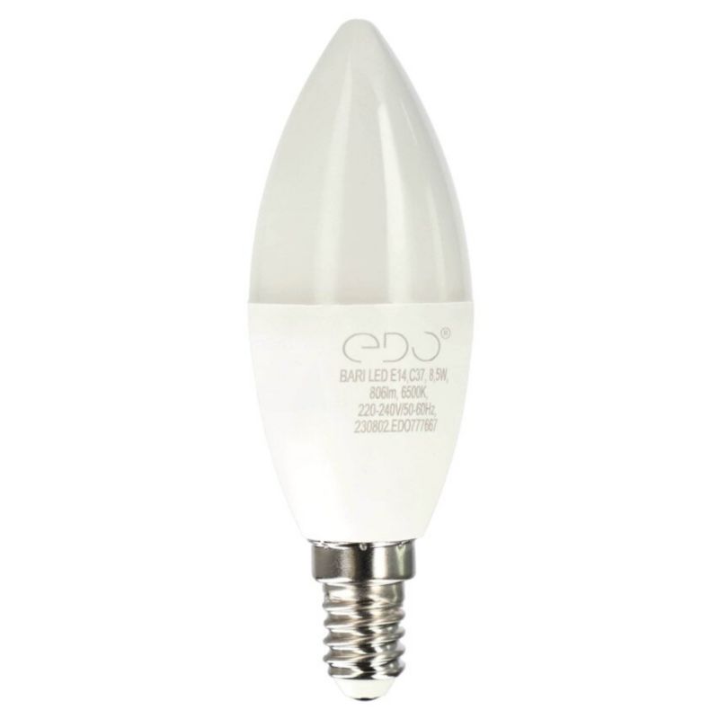 Żarówka Edo Bari LED 8,5W CW świeczka, E14, 6500K, 806lm, 220-240V EDO777667  1 szt.