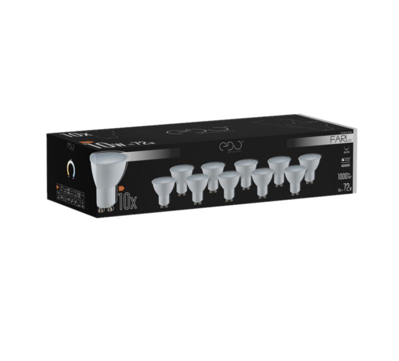 Żarówka Edo FARI LED GU10 10W 4000K neutralna NW 1000lm 120st 1 op.