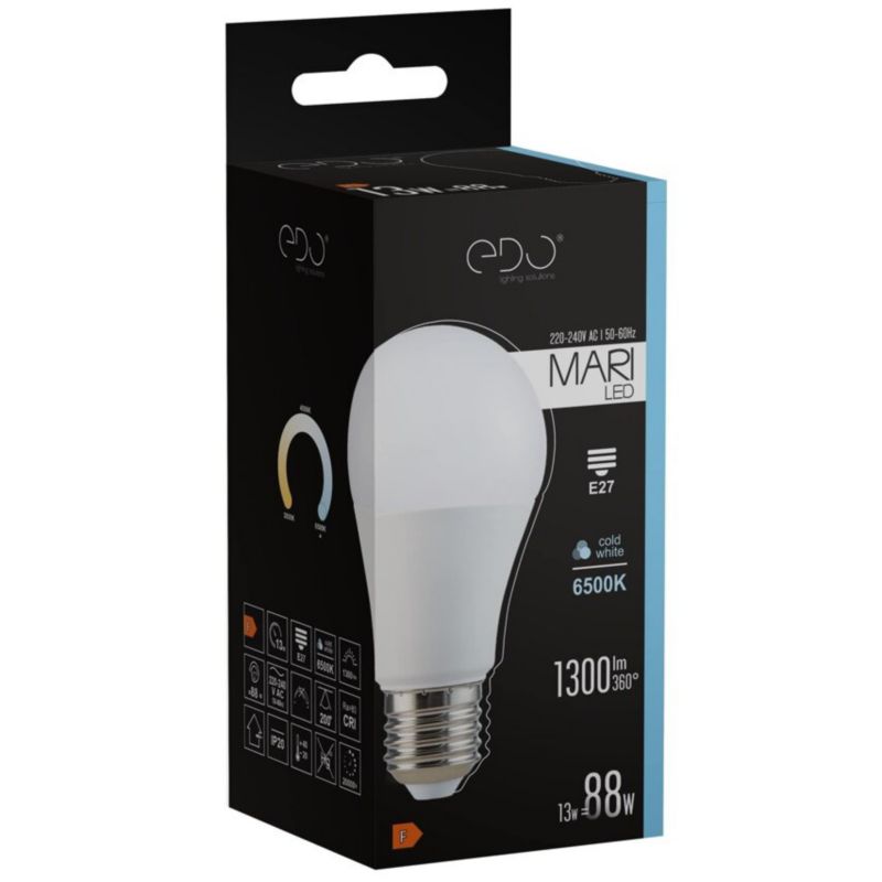Żarówka Edo Mari LED E27 13W 6500K zimna CW 1300lm EDO777591  1 szt.