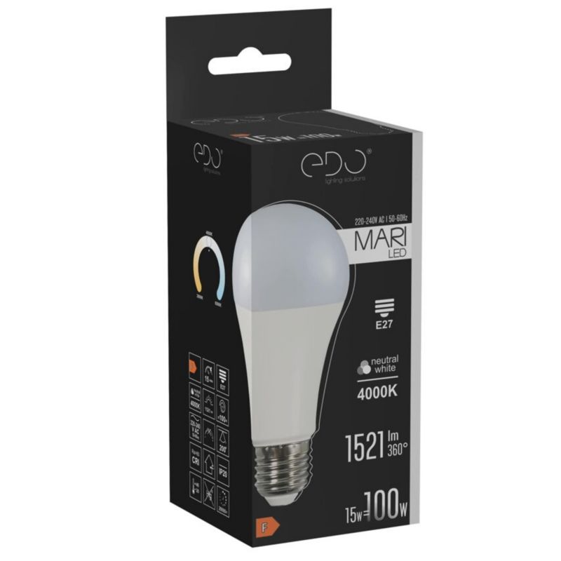 Żarówka Edo Mari LED E27 15W 4000K neutralna NW 1521lm EDO777502  1 szt.