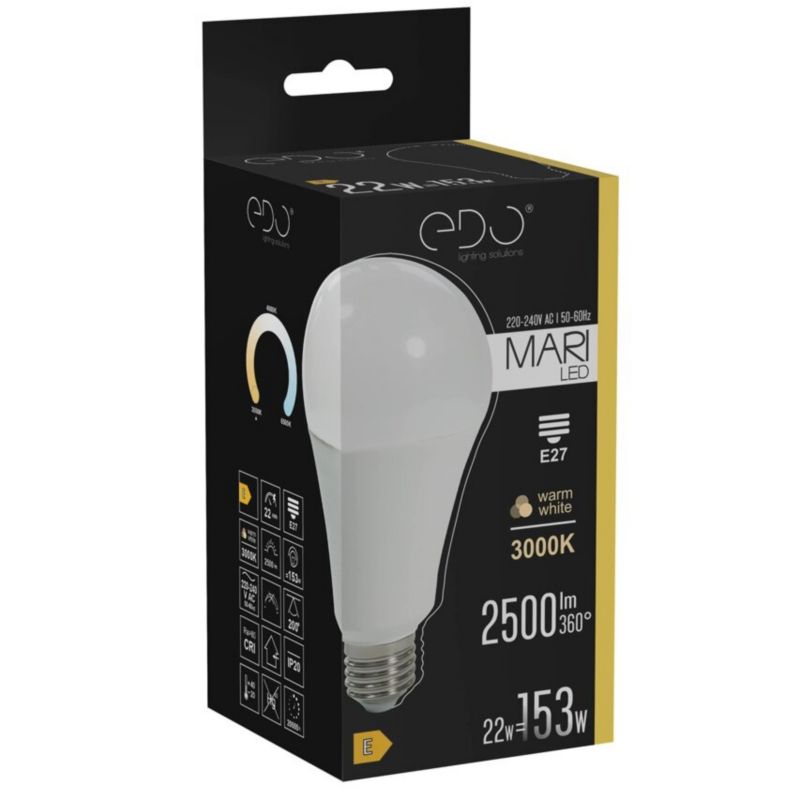Żarówka Edo Mari LED E27 22W 3000K ciepła WW 2500lm EDO777507  1 szt.