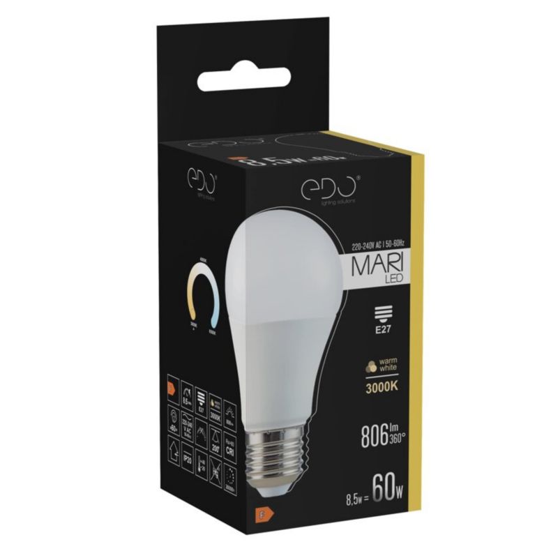 Żarówka Edo Mari LED E27 8,5W 3000K ciepła WW 806lm EDO777432  1 szt.