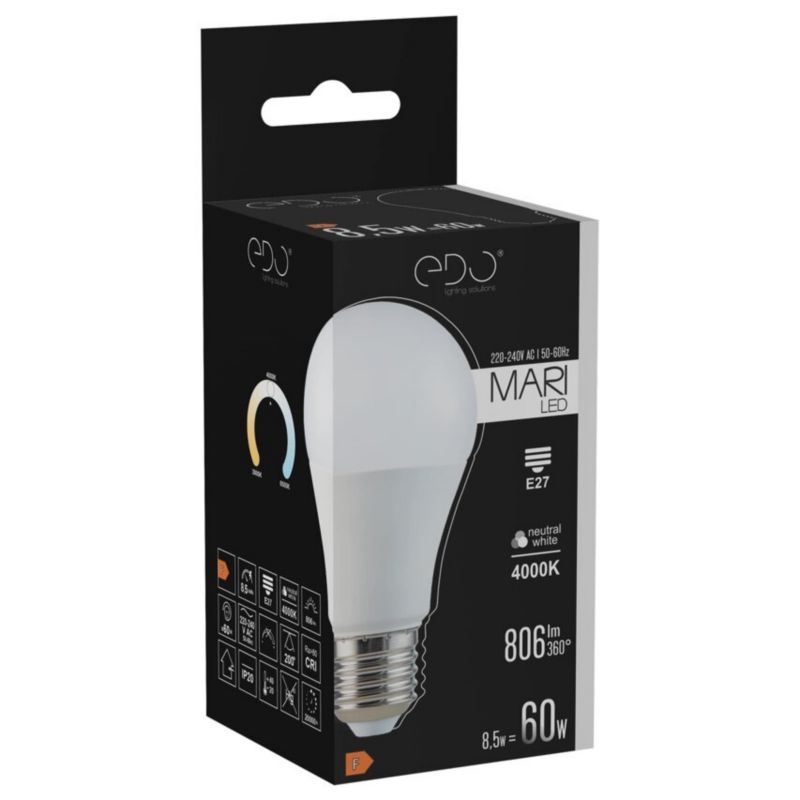 Żarówka Edo Mari LED E27 8,5W 4000K neutralna NW 806lm EDO777433  1 szt.