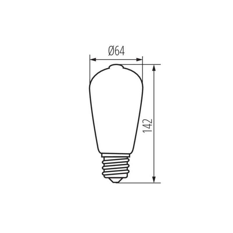 Żarówka LED dekoracyjna E27 7W 2500K 725 lm Kanlux Amber 1 szt