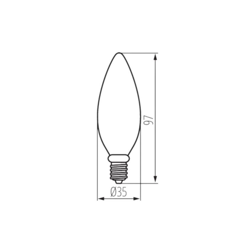 Żarówka LED E14 C35 5,9W ściemnialna ciepła biała Kanlux XLED DIM 1 szt.
