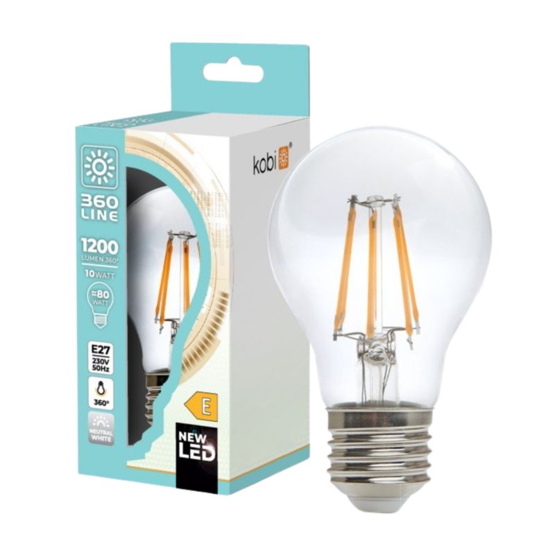 Żarówka LED Filament Kobi FGS 10W E27 4000K Mleczna 1 Szt