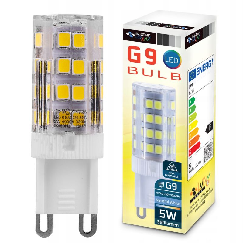 Żarówka LED G9 MasterLED Vita 5W 4000K neutralna biel przezroczysta 1 szt.