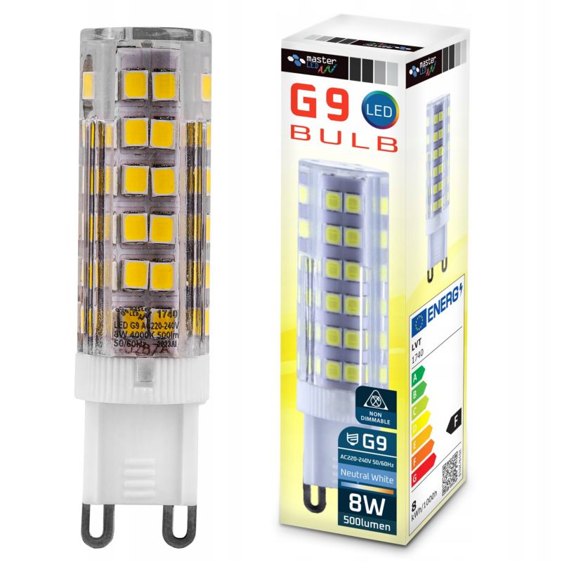 Żarówka LED G9 MasterLED Vita 8W 4000K neutralna biel przezroczysta 1 szt.