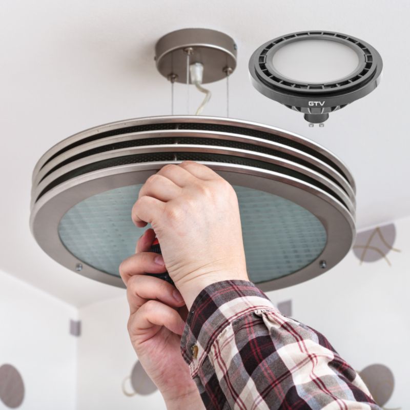 Żarówka LED GU10 GTV ES111 12,5W 4000K 1250 lm Czarna 1 szt