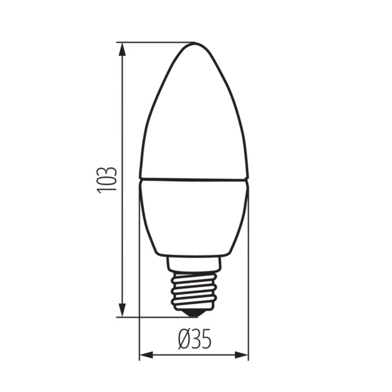 Żarówka LED świeczka E14 6,5W 4000K 806 lm Kanlux DUN 1 szt