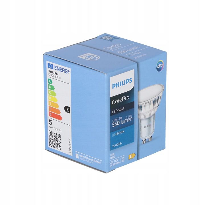 Żarówka Philips CorePro LED GU10 4,9W 6500K CW zimna 550lm 120st 1 szt.