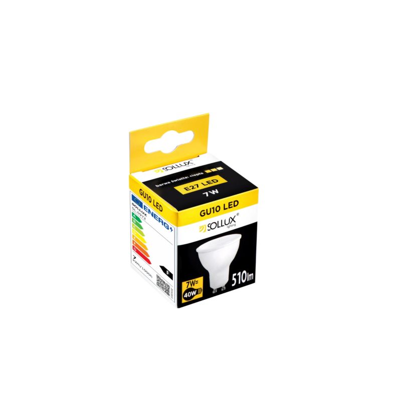 Żarówka Sollux Lighting LED GU10 3000K 7W 510lm 1 szt.