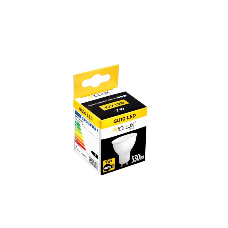 Żarówka Sollux Lighting LED GU10 4000K 7W 530lm 1 szt.