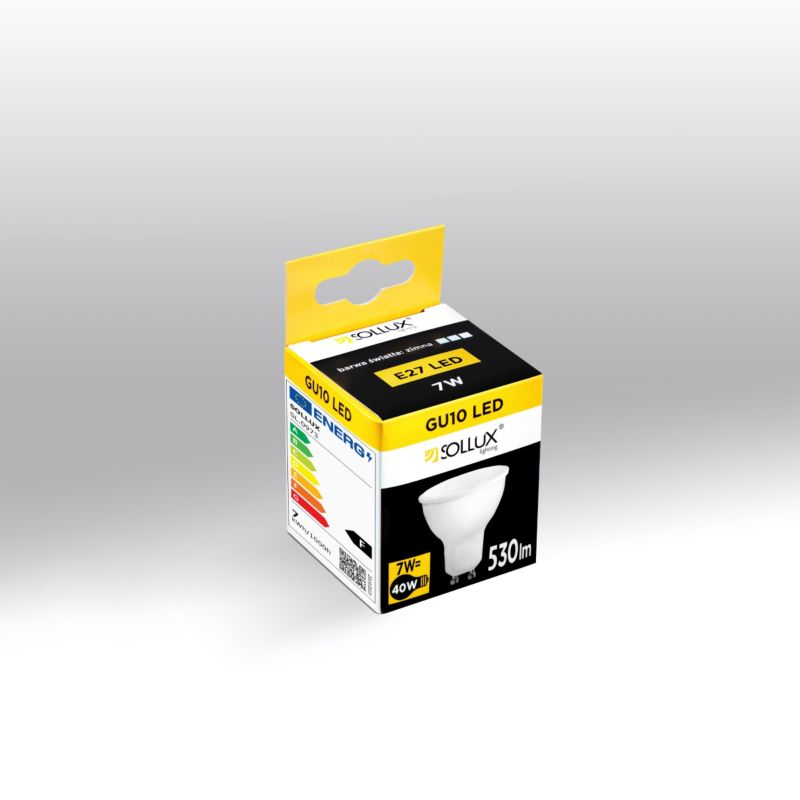 Żarówka Sollux Lighting LED GU10 4000K 7W 530lm 1 szt.