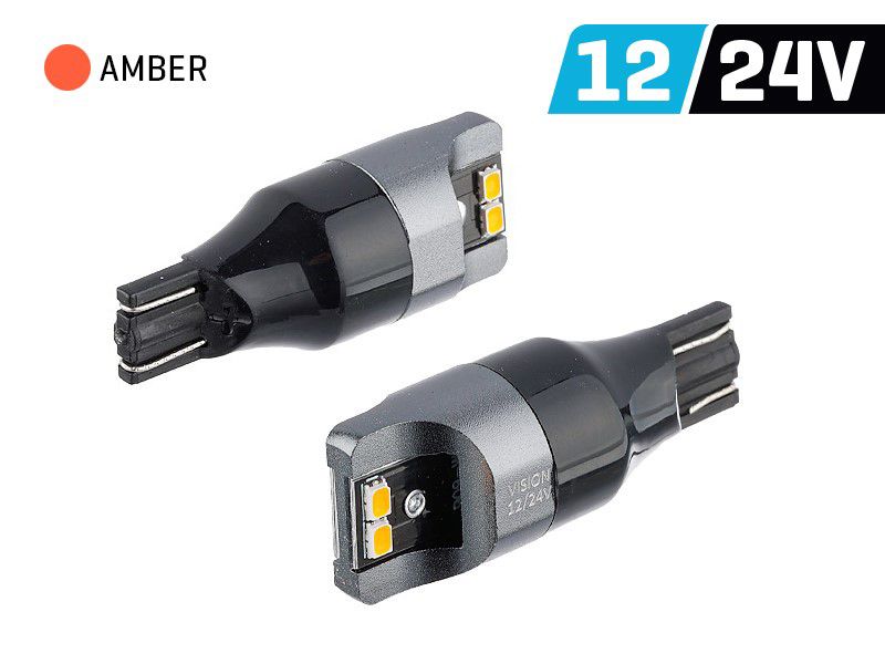 Żarówka VISION W16W (T15) 12/24V 4x 3020 SMD LED, nonpolar, CANBUS, pomarańczowa, 2 szt.
