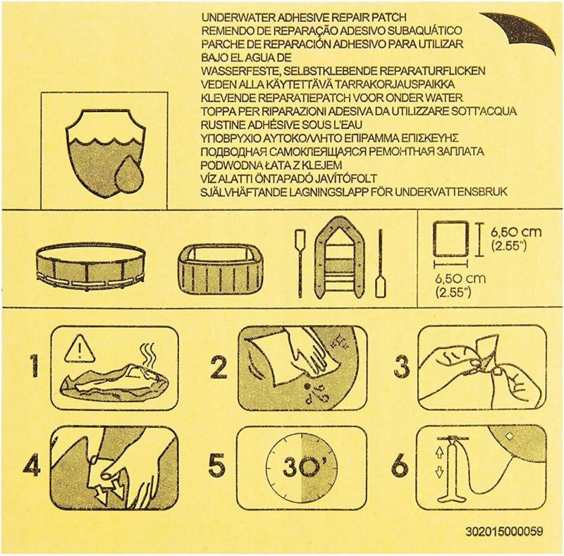 Łatki Naprawcze Wodoodporne Łatka do Basenów Materacy Bestway 62091 10 szt
