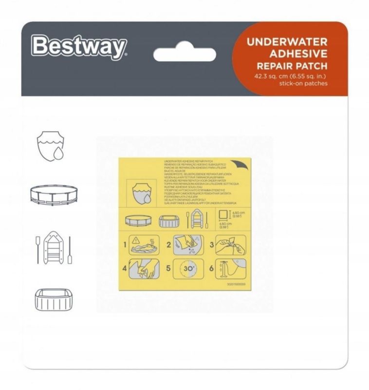 Łatki Naprawcze Wodoodporne Łatka do Basenów Materacy Bestway 62091 10 szt