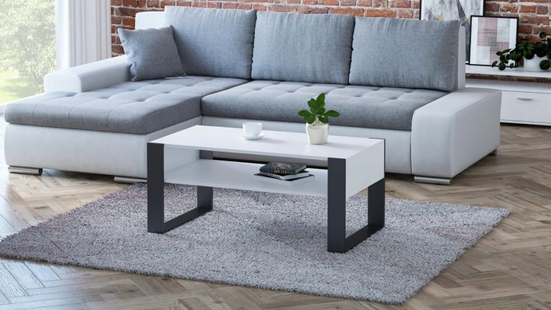 Ława Matkam stolik KAJA 100 cm Per biały-czarny 1 szt.