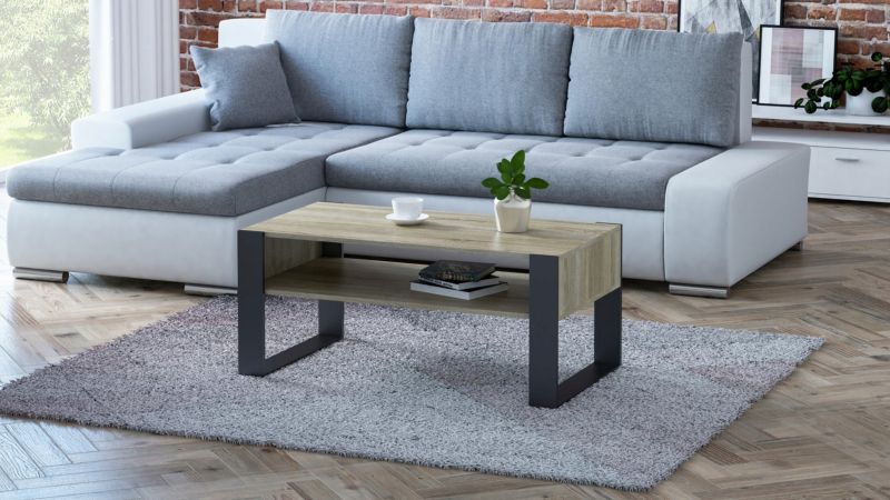 Ława Matkam stolik KAJA 100 cm Per sonoma-czarny 1 szt.