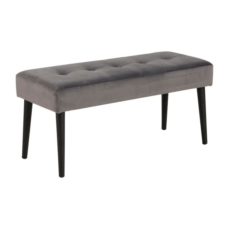 Ławka do przedpokoju Glory Actona ciemnoszara tapicerowana 95 x 37 x 45 cm 1 szt.