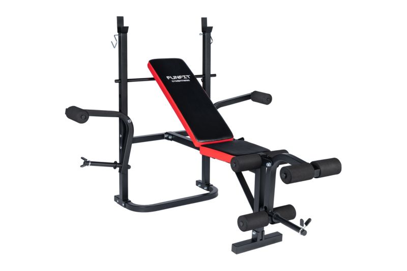 Ławka do ćwiczeń FUNFIT GYM&FITNESS regulowana ze stojakami pod sztangę trening siłowy 1 szt.