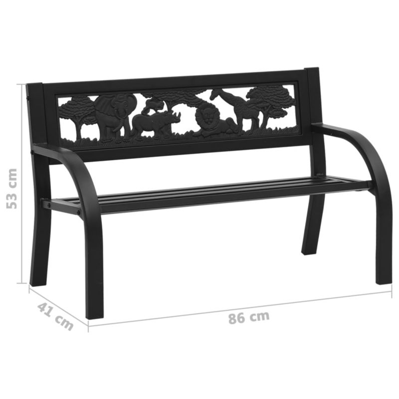 Ławka ogrodowa vidaxl 317773 czarny 1 szt