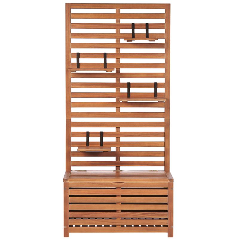 Ławka-schowek z półkami Matino 80 cm 170 cm Drewno akacjowe Brązowy 1 kpl
