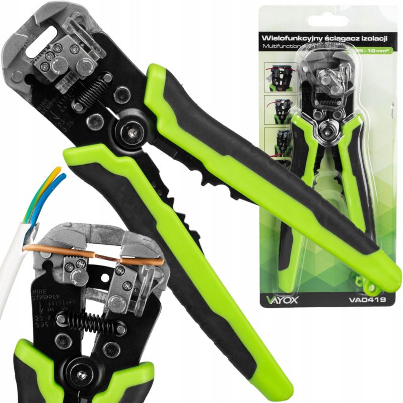 Ściągacz izolacji Vayox VA0419 automatyczny 0.25 - 10mm² 1 szt.