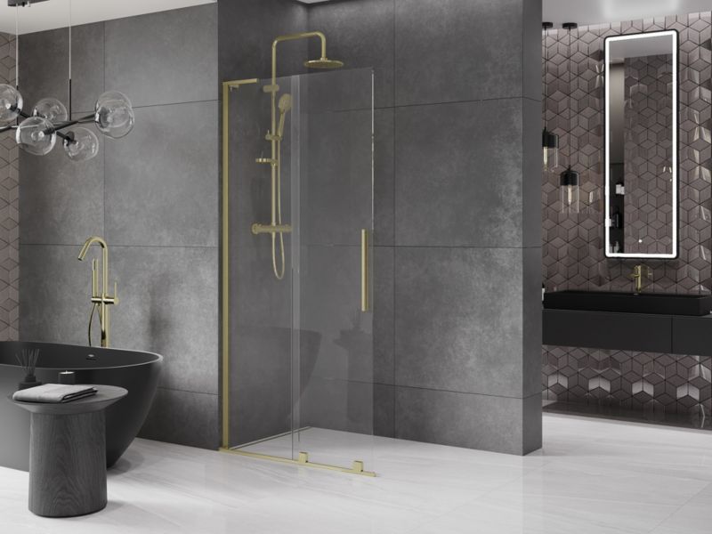 ściana prysznicowa Mexen Velar L złota 100x200 cm 871-100-003-03-55 1 szt.