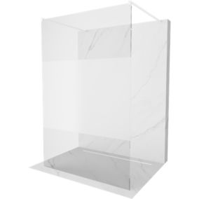 Ścianka prysznicowa Mexen Kioto biała szron/transparent 140x200 cm 1 szt.