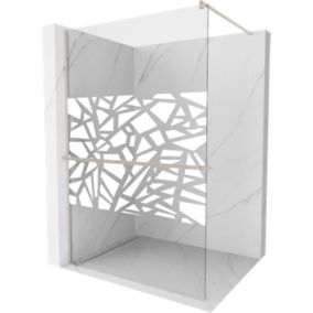 Ścianka prysznicowa Mexen Kioto+ biały wzór 100x200 cm 1 szt.