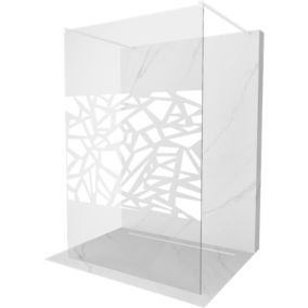 Ścianka prysznicowa Mexen Kioto biały wzór 100x200 cm  800-100-002-20-85 1 szt.