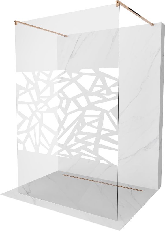 Ścianka prysznicowa Mexen Kioto biały wzór 100x200 cm  800-100-002-60-85 1 szt.