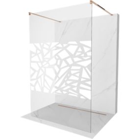 Ścianka prysznicowa Mexen Kioto biały wzór 100x200 cm  800-100-002-60-85 1 szt.
