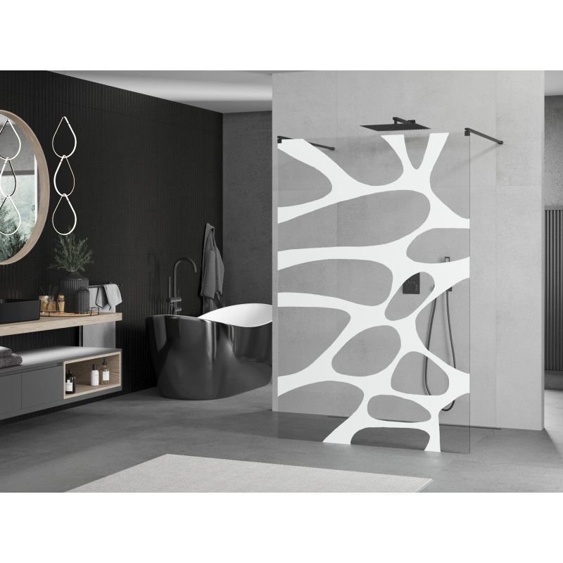 Ścianka prysznicowa Mexen Kioto biały wzór 100x200 cm  800-100-002-70-97 1 szt.
