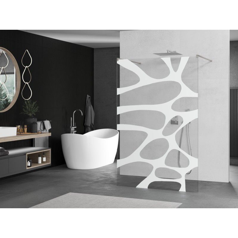 Ścianka prysznicowa Mexen Kioto biały wzór 100x200 cm 800-100-002-97-97 1 szt.