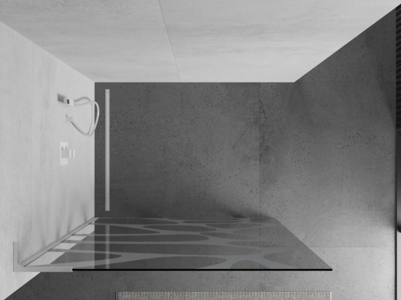 Ścianka prysznicowa Mexen Kioto biały wzór 100x200 cm  800-100-103-20-97 1 szt.