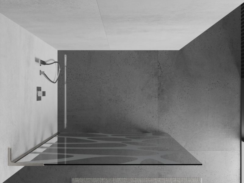 Ścianka prysznicowa Mexen Kioto biały wzór 100x200 cm  800-100-103-97-97 1 szt.