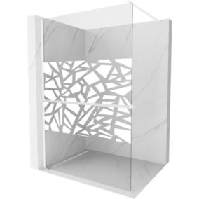 Ścianka prysznicowa Mexen Kioto+ biały wzór 100x200 cm  800-100-121-20-85 1 szt.