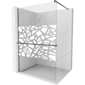 Ścianka prysznicowa Mexen Kioto+ biały wzór 100x200 cm  800-100-121-95-851 szt.